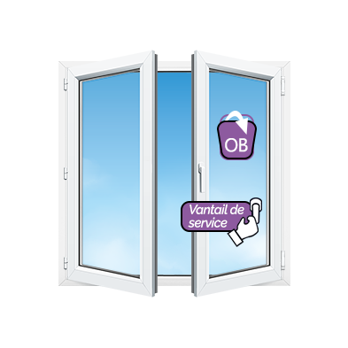 Porte fenêtre PVC blanche sur mesure et personnalisable Premium